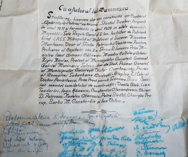  Mărturii istorice - hrisovul de târnosire a bisericii noastre