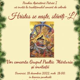 O NOUĂ EDIȚIE A TRADIȚIONALULUI CONCERT DE COLINDE ÎN BISERICA NOASTRĂ