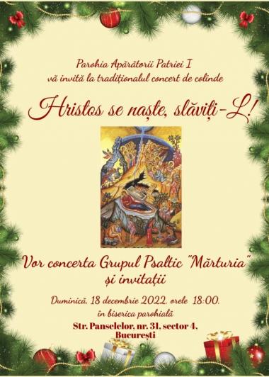 O NOUĂ EDIȚIE A TRADIȚIONALULUI CONCERT DE COLINDE ÎN BISERICA NOASTRĂ