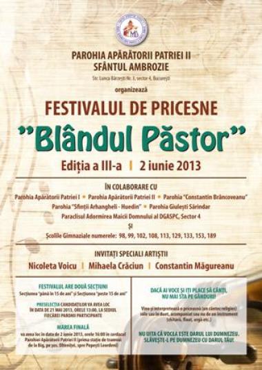 Multe premii obtinute la Festivalul Blandul Pastor